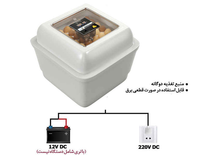 دستگاه جوجه کشی دو جداره 84 عددی با مه پاش اولتراسونیک